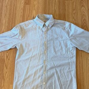 Men's J Crew Smill Fit Blue Striped Shirt Small